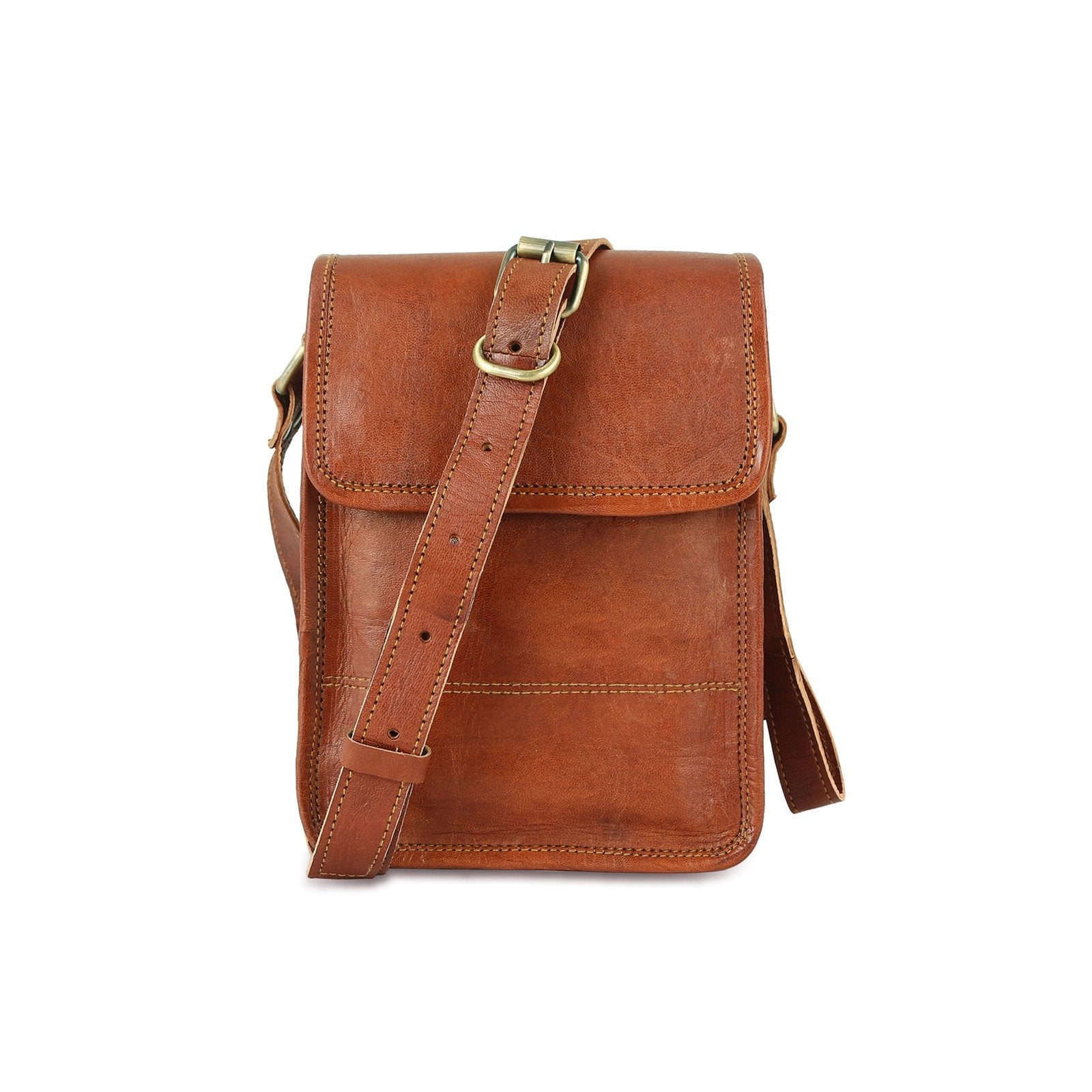 Sandy Brown Crossbody sling Messenger Bag